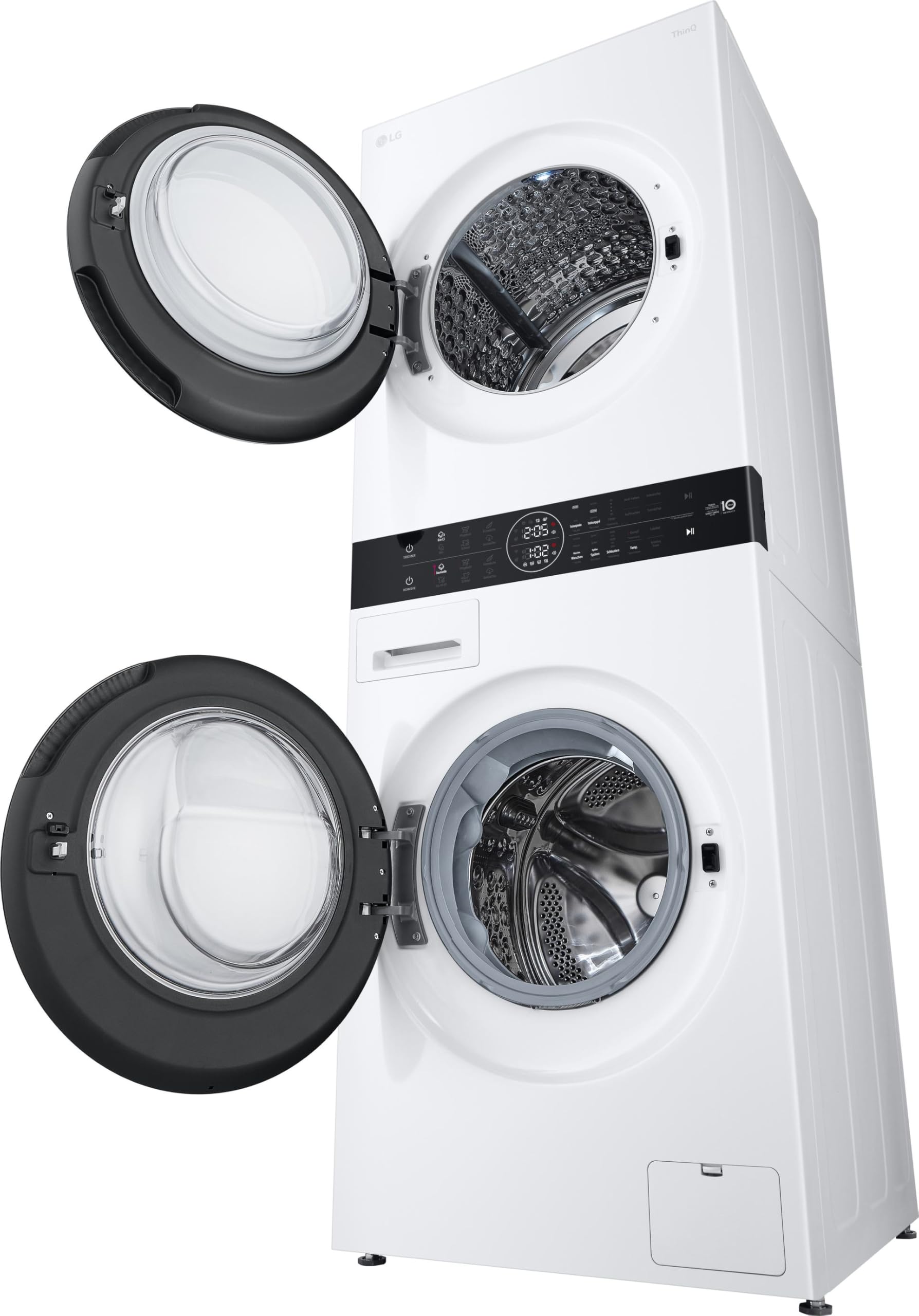 LG WT1210WWF WashTower, Waschmaschine (12 kg, EEK A-10%) und Trockner (10 kg, EEK C) mit One-Touch-Display, TurboWash 360°, AI DD, Dual Inverter Wärmepumpe, Weiß
