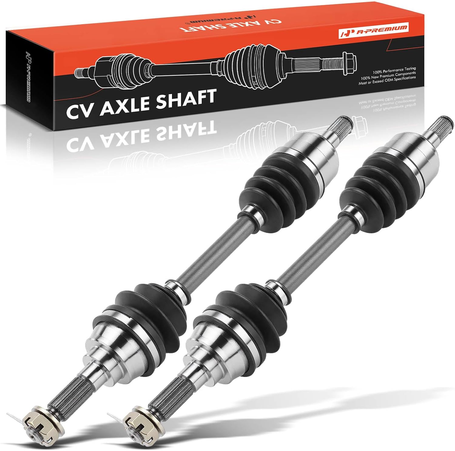 A-Premium Pair (2) Front CV Axle Shaft Assembly Compatible with Kawasaki Prairie 300 KVF300A 4x4 1999-2002, Driver and Passenger Side, Replace# 59266-1104