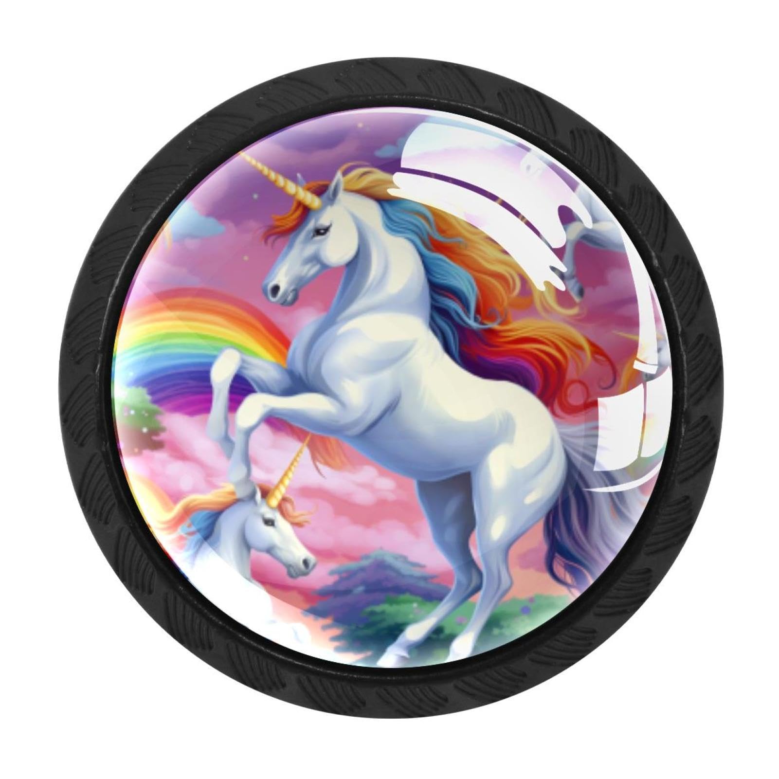 Chenzzzz Multicolored 16 4 Pack Rainbow Unicorn Drawer Knob Cabinet Hardware