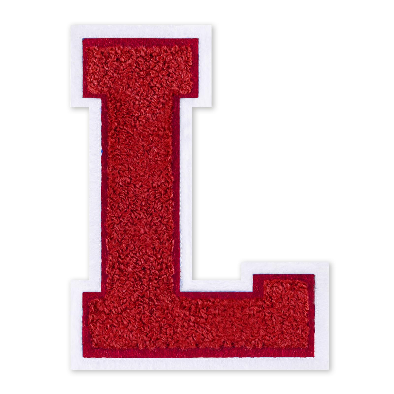 QianSiLi 6.5 Inch Chenille Iron On Letters for Clothes Varsity Letter Patches Embroidered Patch Iron On Patches for Clothing Jacket/Hoodie/Varsity (Red,L)