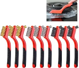 9 Pieces Wire Brush, Metal Brush, Wire Brush Set | Metal Cleaning Brushes, Hard Bristle Brush, Stainless Steel Brush, Wire Brush to Remove Rust