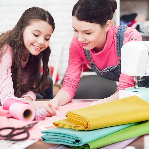 Miniatura 4 de 10 piezas de 20 x 20 pulgadas de tela sólida de caramelo cuadrado de retazos de tela para bricolaje, costura artesanal, suministros de manualidades