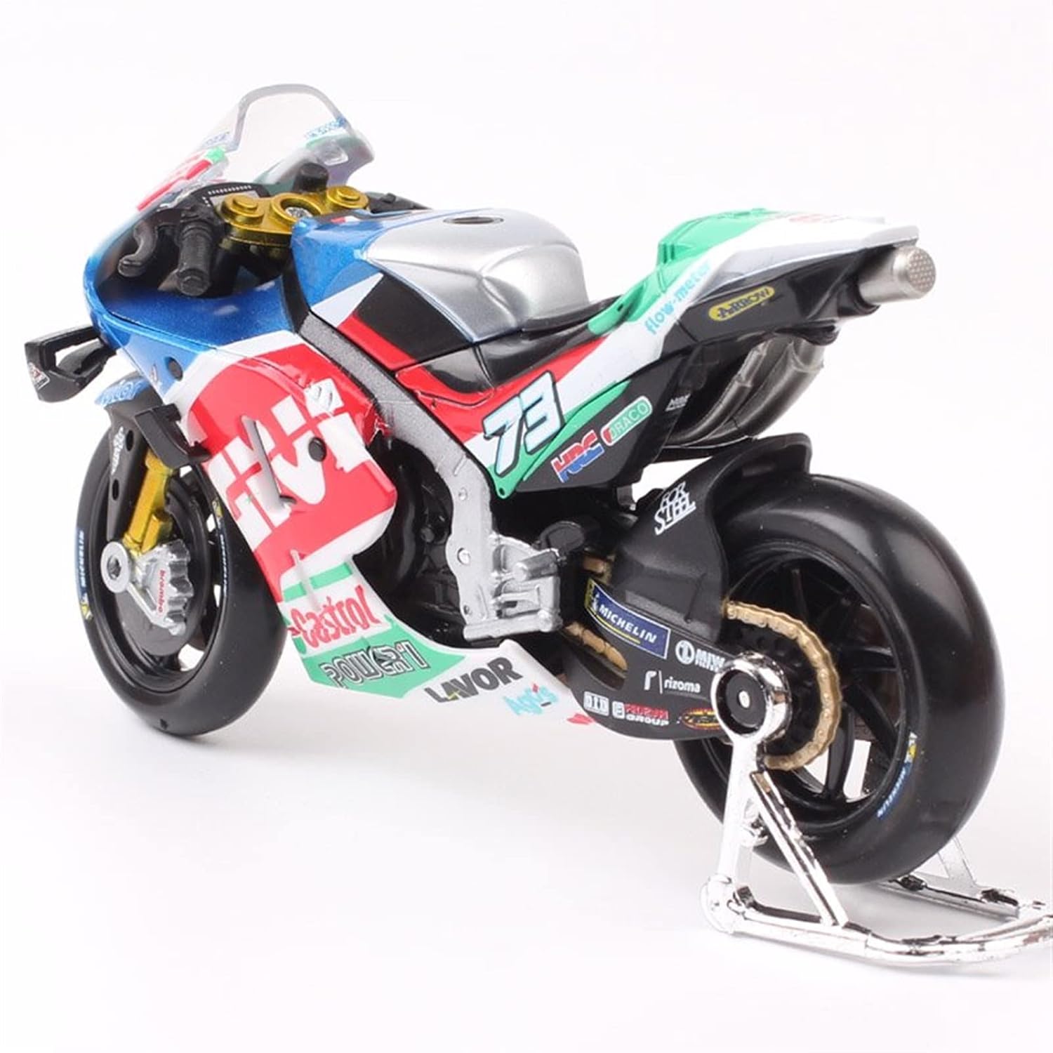 HTASFCI Motorcycle Model for Honda 2021 RC213V Repsol # 44, # 93 Marc Marquez, 1/18 Small Sized Motorcycle Model Copy of Racing Bike Locomotive Ornaments Commemorate(No.73)