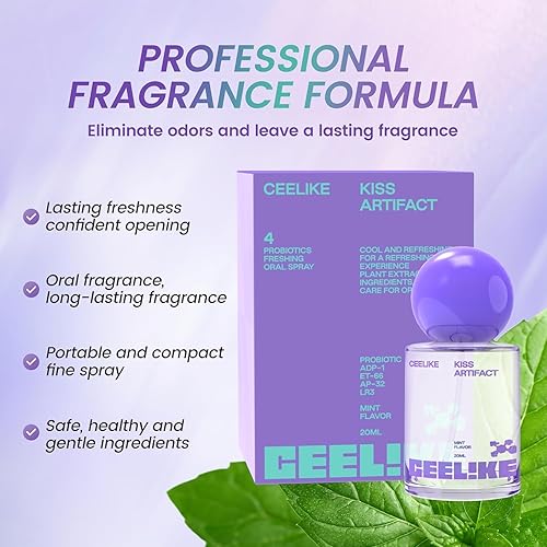 Miniatura 3 de Spray oral paquete de 4  Ambientador bucal probiótico, extractos de plantas naturales, 4 sabores refrescantes, botellas de aerosol portátiles de 0.7