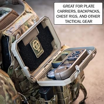 Thyrm DarkVault Original Critical Gear Case, Comms, with Velcro Panels, Blk | Rugged Waterproof Protection, Quick mount for MOLLE, Ideal for Velcro-backed navigation and comms gear, 1 Count, Made in USA