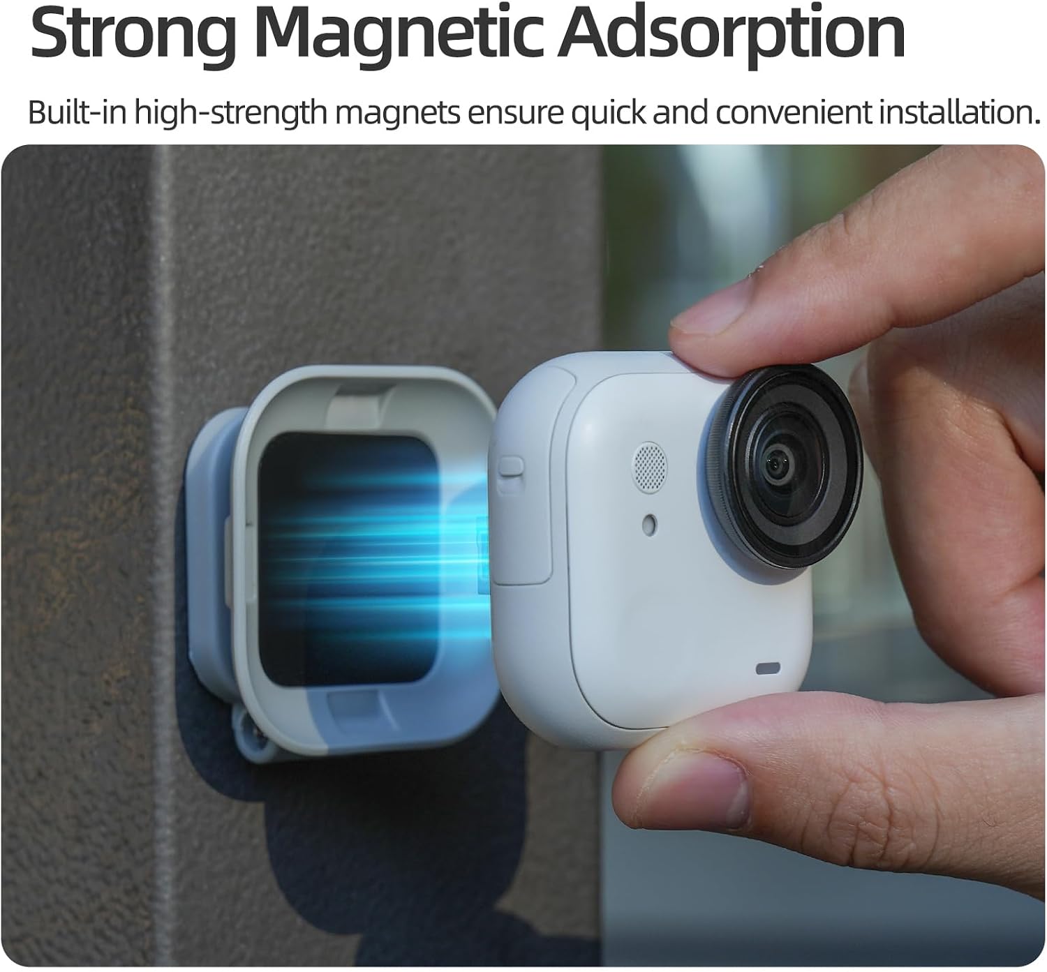 Magnetic Mount for Insta360 Go Ultra Accessories, Double-Sided Magnetic Quick Release Mount Adapter Stand, for Wall Mount Desktop Outdoor Travel Video POV Shooting