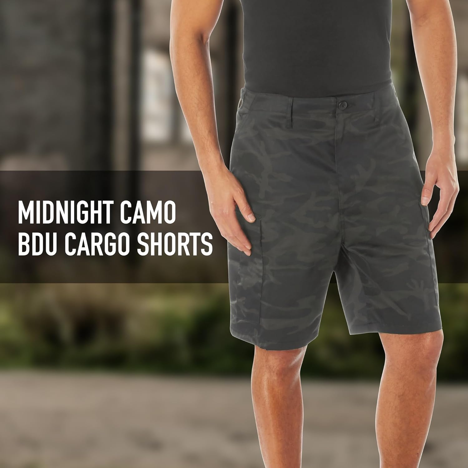 Rothco Midnight Camo BDU Shorts – Rugged Tactical Outdoor Hiking Camping Cargos