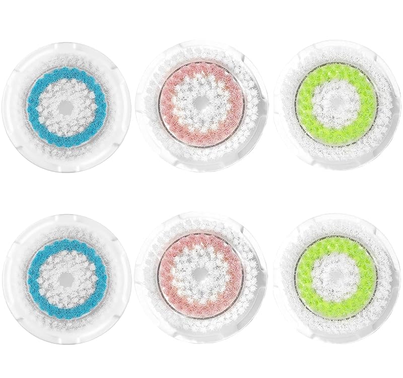 Cabeças de reposição para escova de limpeza facial compatíveis com Clarisonic Mia 1, Mia 2, Mia Fit, Alpha Fit e Smart Profile Uplift, 6 unidades