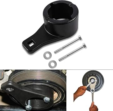 E-cowlboy for Toyota/Lexus Crankshaft Damper Pulley Holding Holder Harmonic Tool with 2PCS Crank Bolts