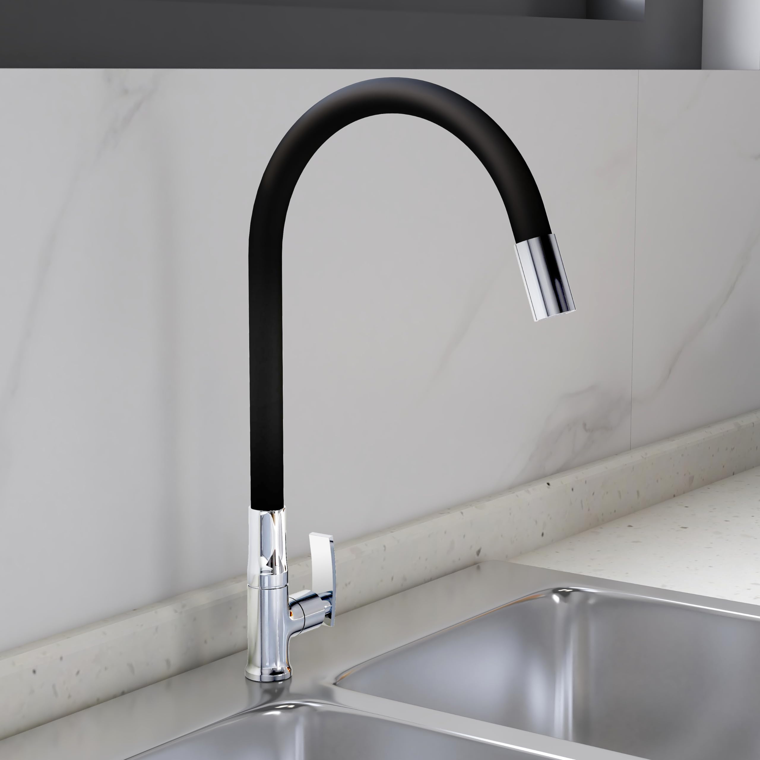 Plantex Pure Brass Rotating Tap for Kitchen Sink/Flexible Silicone Swivel Spout Kitchen Faucet/Quarter Turn Sink Tap for Kitchen/Water tap for Kitchen Sink-(COL-1012B) (B0D1TM4NHZ) Amazon Price History, Amazon Price Tracker