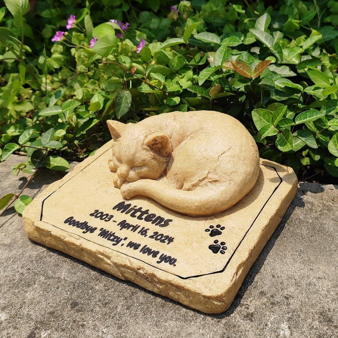 Piedra Conmemorativa for Gatos Personalizada: Recuerdo Personalizado for su Querida Mascota