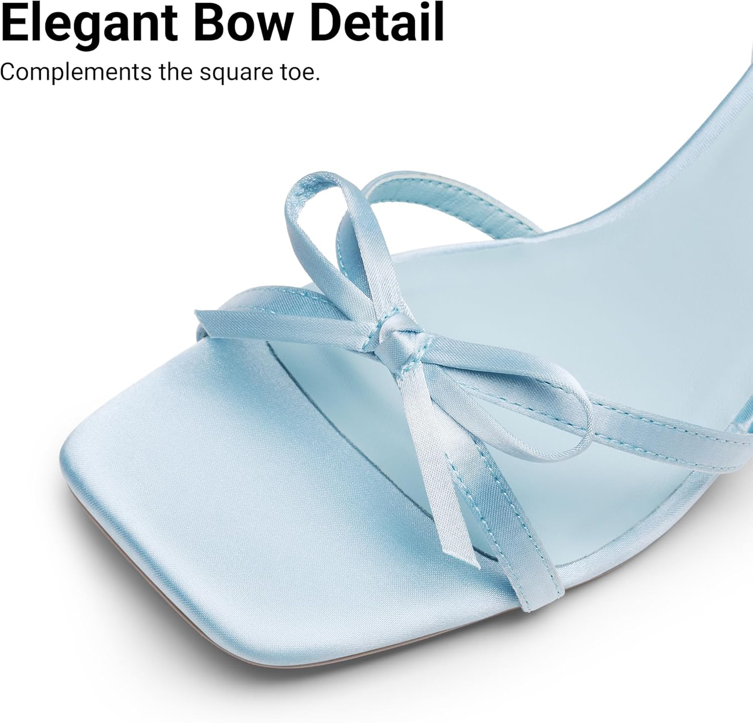 DREAM PAIRS Women's Bow Heels -Kitten Heels for Women, Square Toe Strappy Heeled Sandals, Elegant Wedding & Bridal Bownots Sandals for Formal & Special Occasions - Image 7