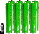 4 Pack Ni-MH AAA Rechargeable Batteries for Panasonic, 400mah AAA Ni-MH Rechargeable Batteries 1.2V for Cordless Phones, Remote Controls, Electronics