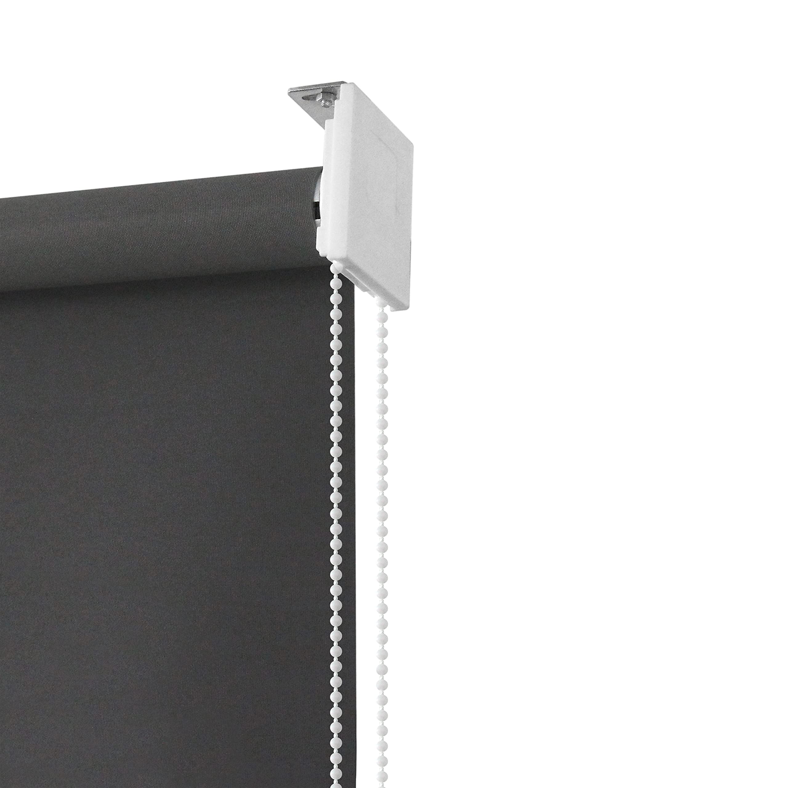 Ventanara® Außenrollo 100% Blickdicht Rollo Senkrechtmarkise Balkonrollo Sichtschutz Rollo Beschattung (140 x 230 cm, Anthrazit)