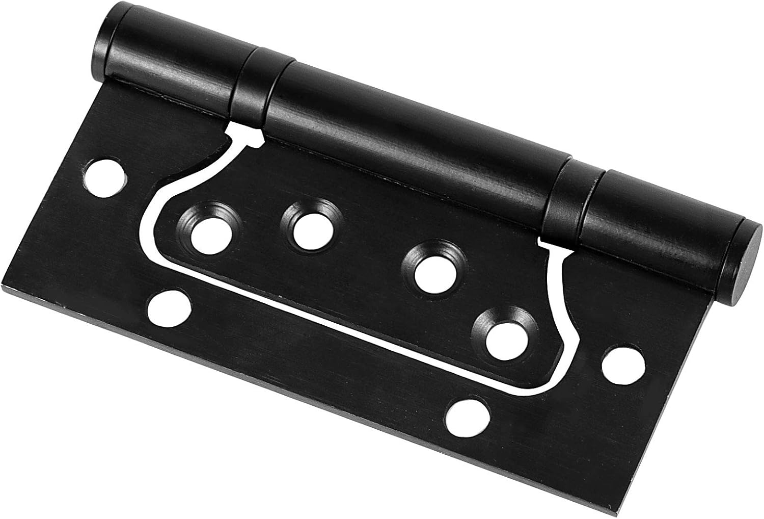 HAKZEON 14 PCS 4 x 3 Inches Non-Mortise Door Hinges, Stainless Steel Door Hinges with Complete Mounting Screws, Silent Movement and Smooth Brushed Surface, Black