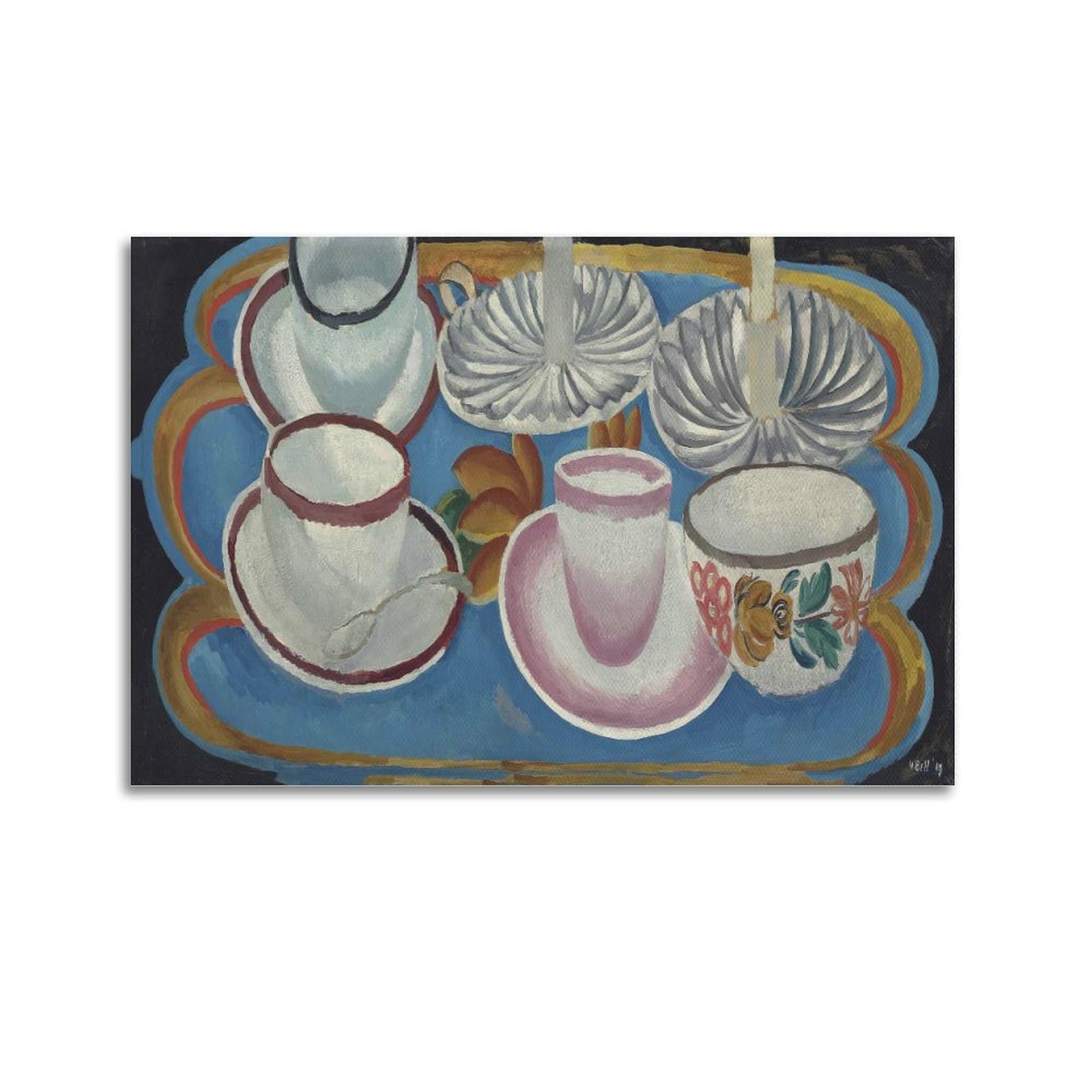LaxTo Vanessa Bell Tea Things Poster Picture Print Wall Art Painting Canvas Artworks Gift Idea Room Aesthetic 08x12inch(20x30cm)