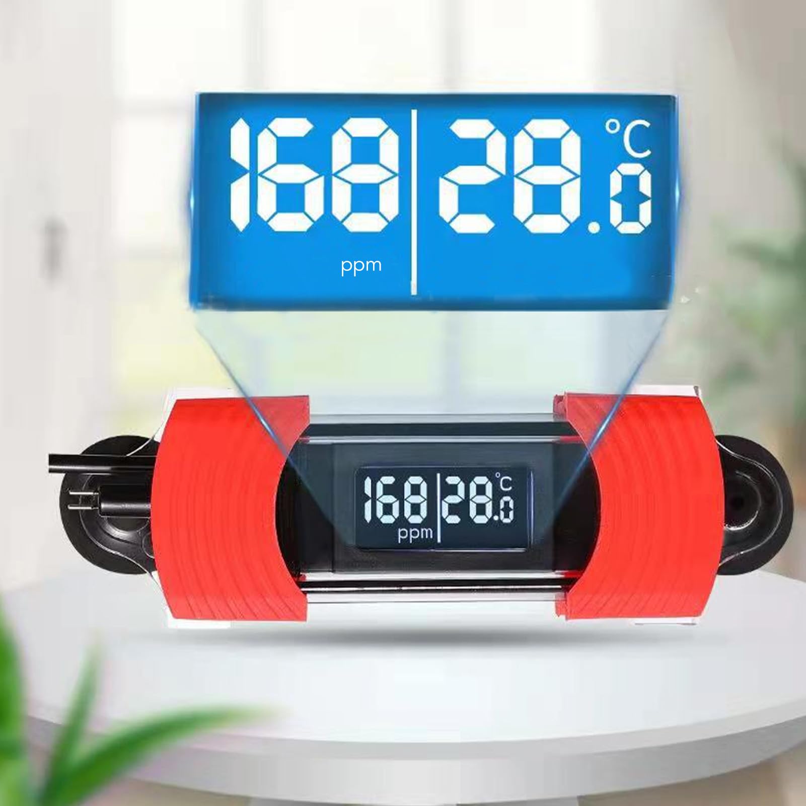Termometro per Acquario Display Digitale HD Alimentato Tramite USB Tipo di Calibrazione Impermeabile Termometro per Acquario per Acqua di Mare (con il test della