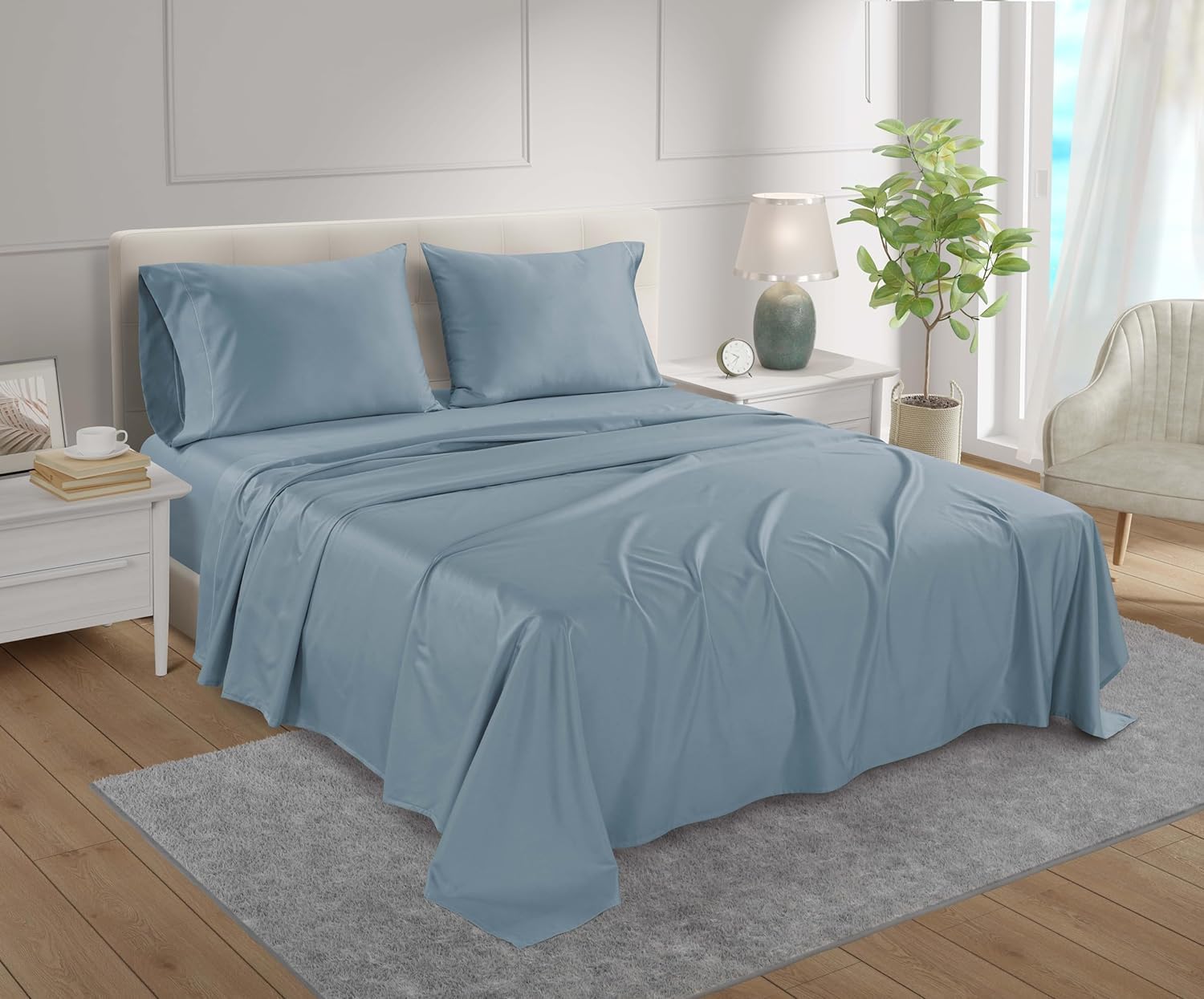 Amazon.com: Egyptian Cotton Sheets King Size, 800 Thread Count 4 Piece ...