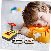 Vista 9 de NUOBESTY Tren de control remoto para pista de madera, funciona con pilas, motor motorizado con sonido e iluminación, conexión magnética, juguete