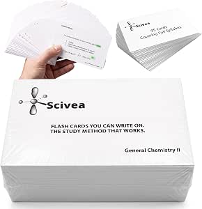 Scivea General Chemistry Semester 2 Write-On Flash Cards