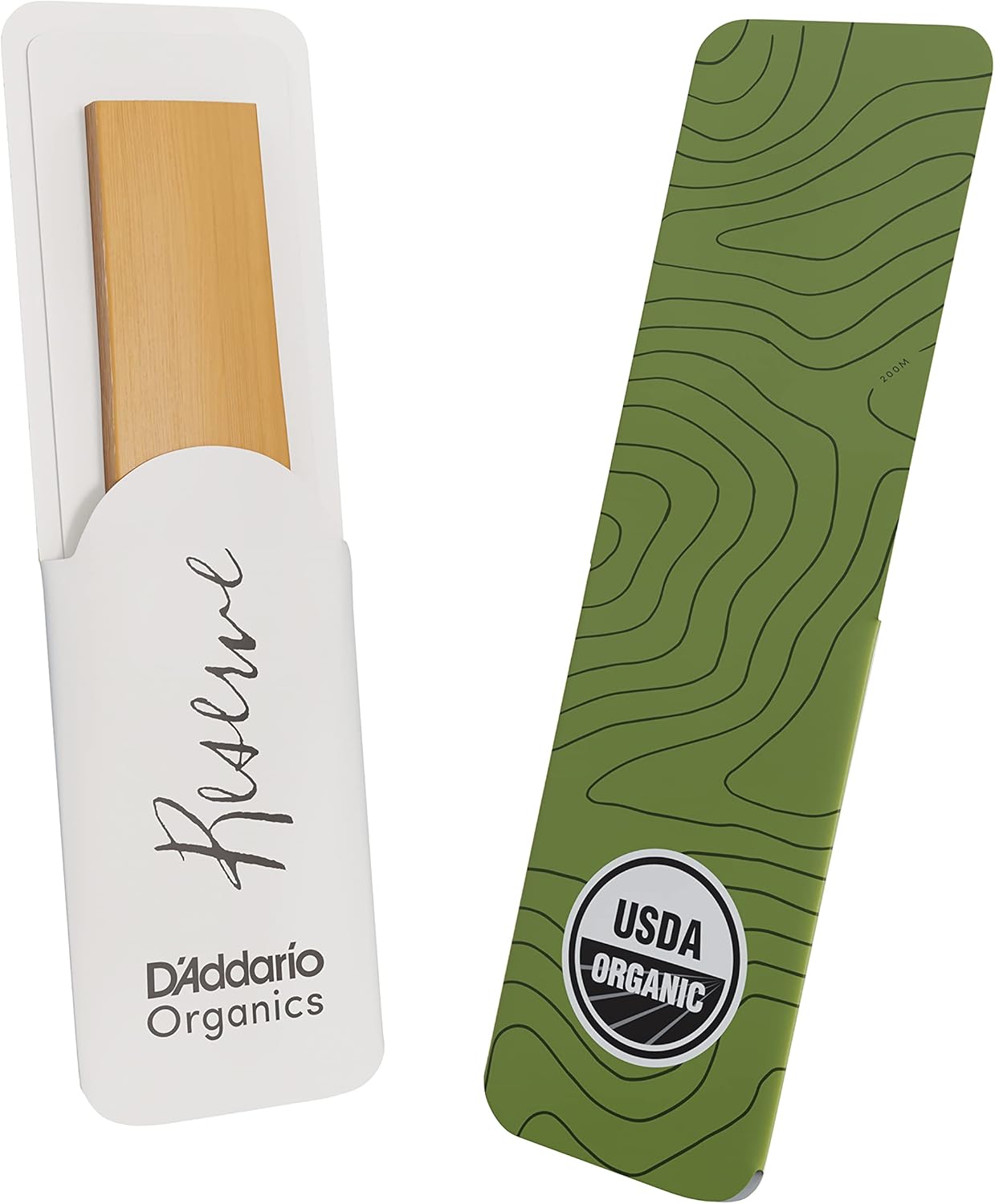 D'Addario Organic Reserve Soprano Saxophone Reeds - Sax Reeds - Individually Sealed - 3.0+ Strength, 10 Pack