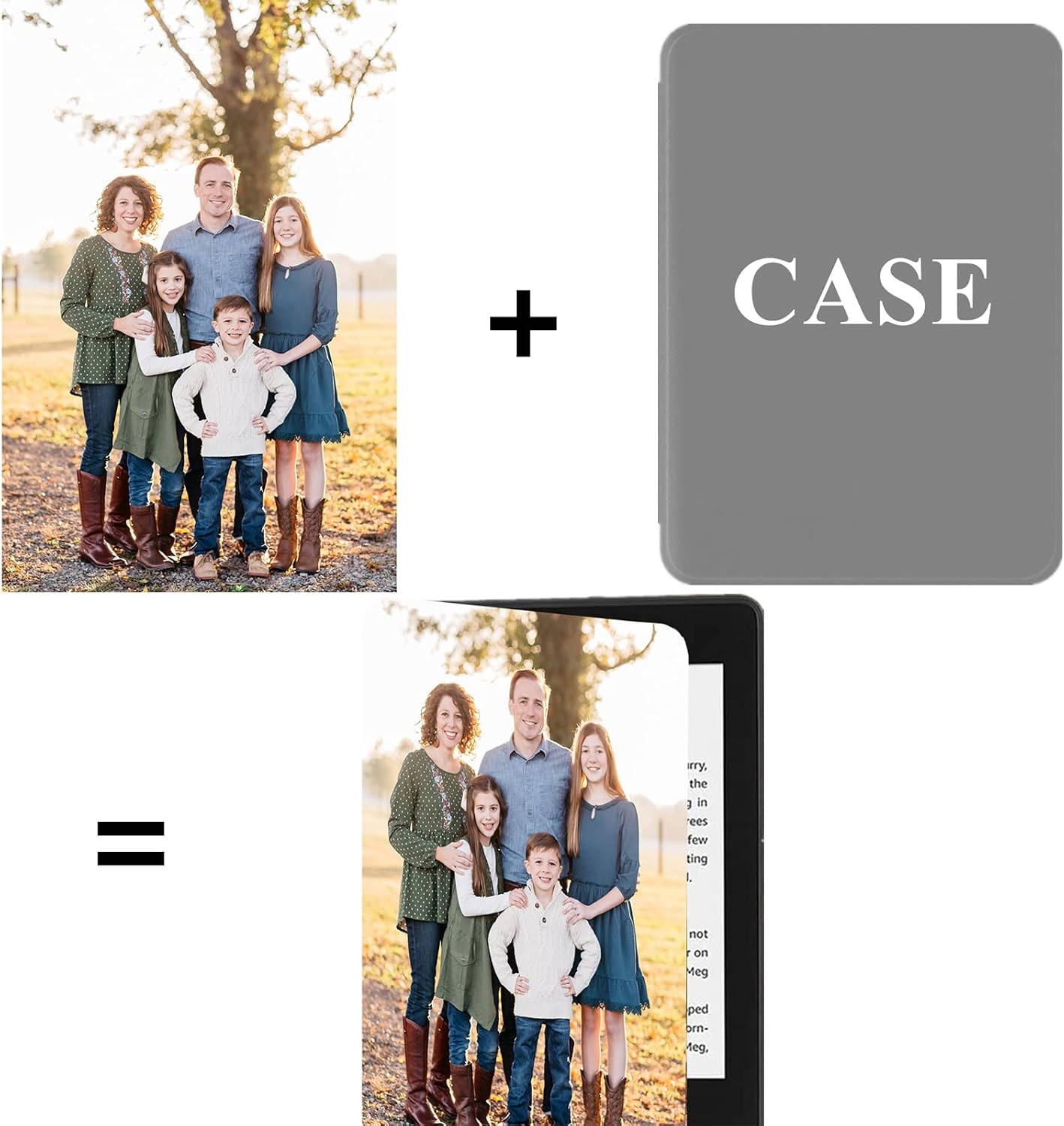 Custom Photo Cover Customise Personalised Case for 7" Kindle Paperwhite 12th 2024/Colorsoft Signature Edition/6.8" Kindle Paperwhite 11th 2021/Kindle 11th 2022 2024/Kindle Oasis/Paperwhite 10/7/6/5th