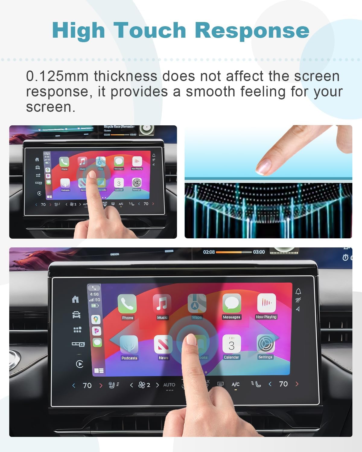 CDEFG 2PCS for 2024 2025 2026 Lincoln Nautilus Screen Protector for 2024 2025 2026 Lincoln Nautilus 11.1-inch Screen Cover Center Touchscreen Protector 2024 2025 2026 Nautilus Accessories HD Clear Anti Glare