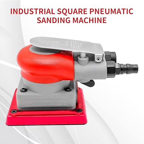 Miniatura 9 de DATOUBOSS Lijadora de órbita aleatoria lijadora neumática cuadrada de aire de palma para encerar automóviles, trabajo de carrocería de automóvil,