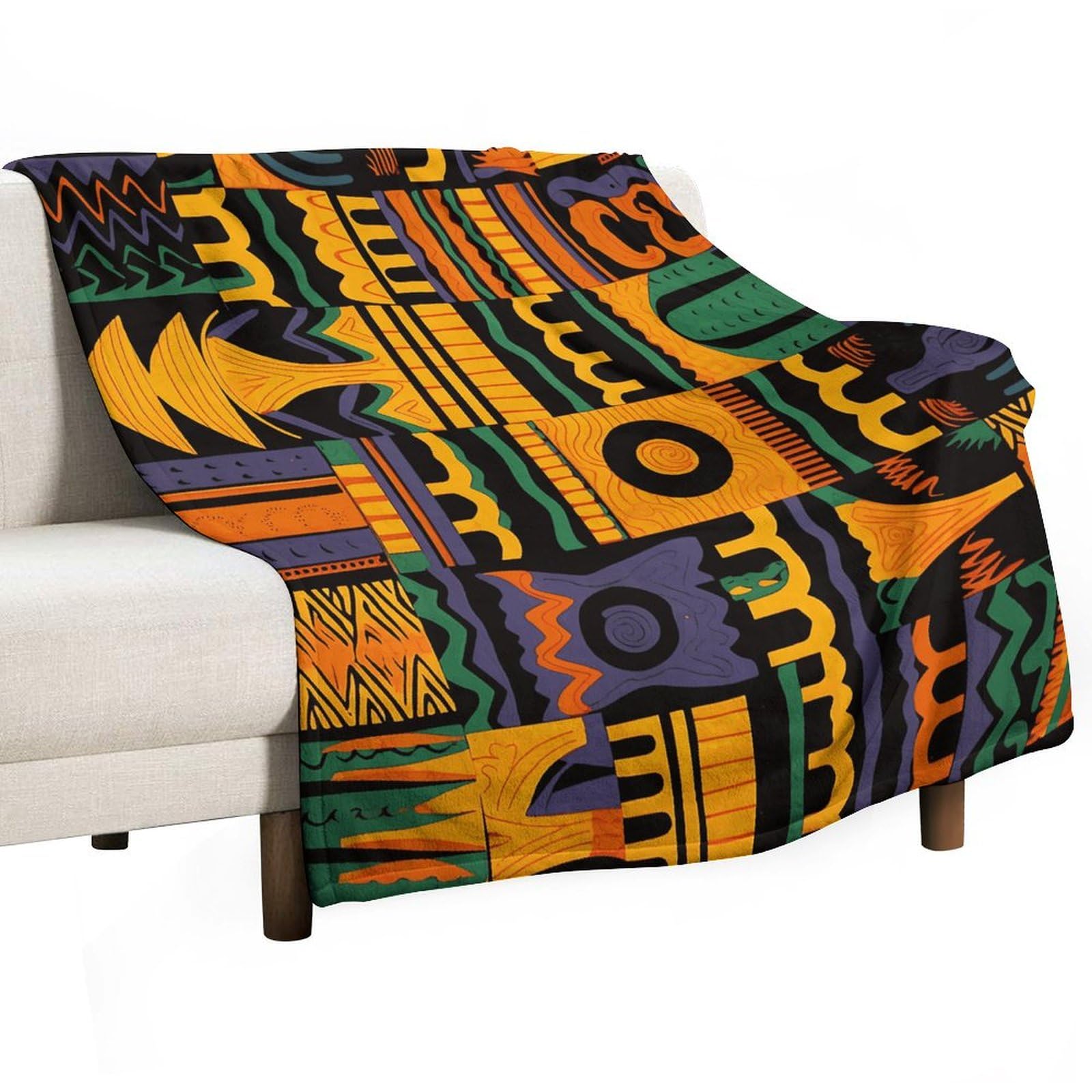 Couverture en flanelle ethnique pour sublimer votre canapé et vos soirées cocooning
