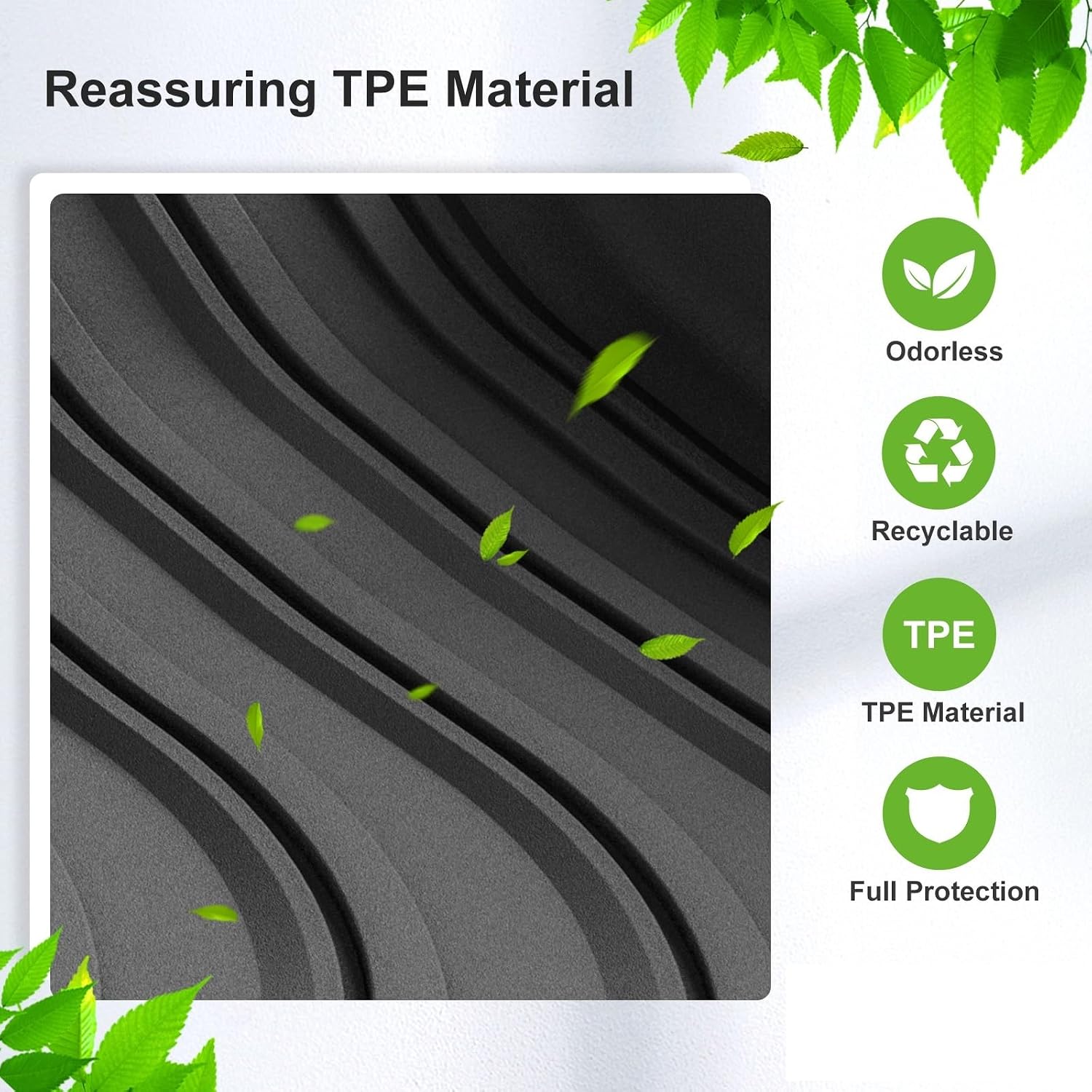 6.4FT Truck Bed Mat for Dodge RAM 2500/3500 2002-2025 2026 & Ram 1500 Classic 2019-2024 & 2002-2018 TPE 3D Pad Black