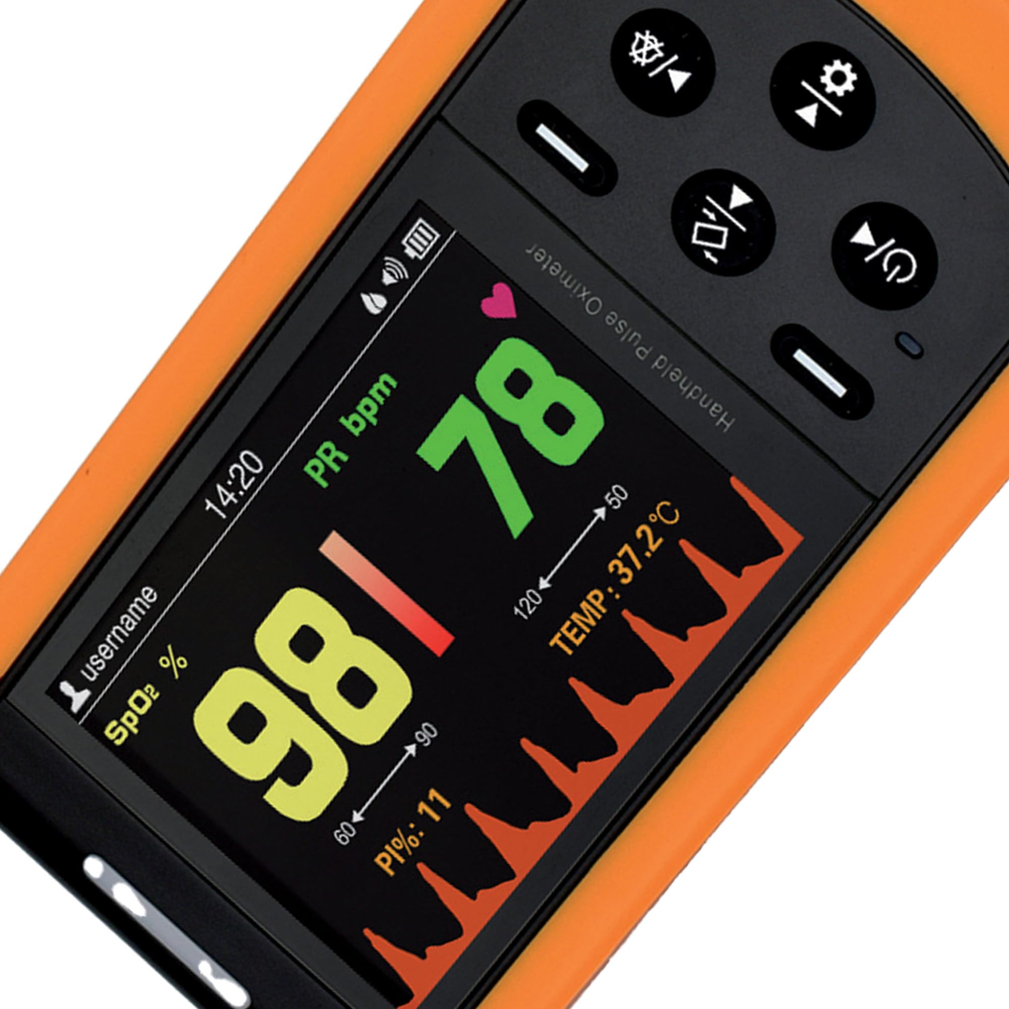 GIMA OXY-110 Digitales Pulsoximeter: genaue Überwachung der Blutsauerstoffsättigung (SpO2) und der Herzfrequenz, tragbares Fingerpulsoximeter, SpO2 - Mehrsprachiges Handbuch