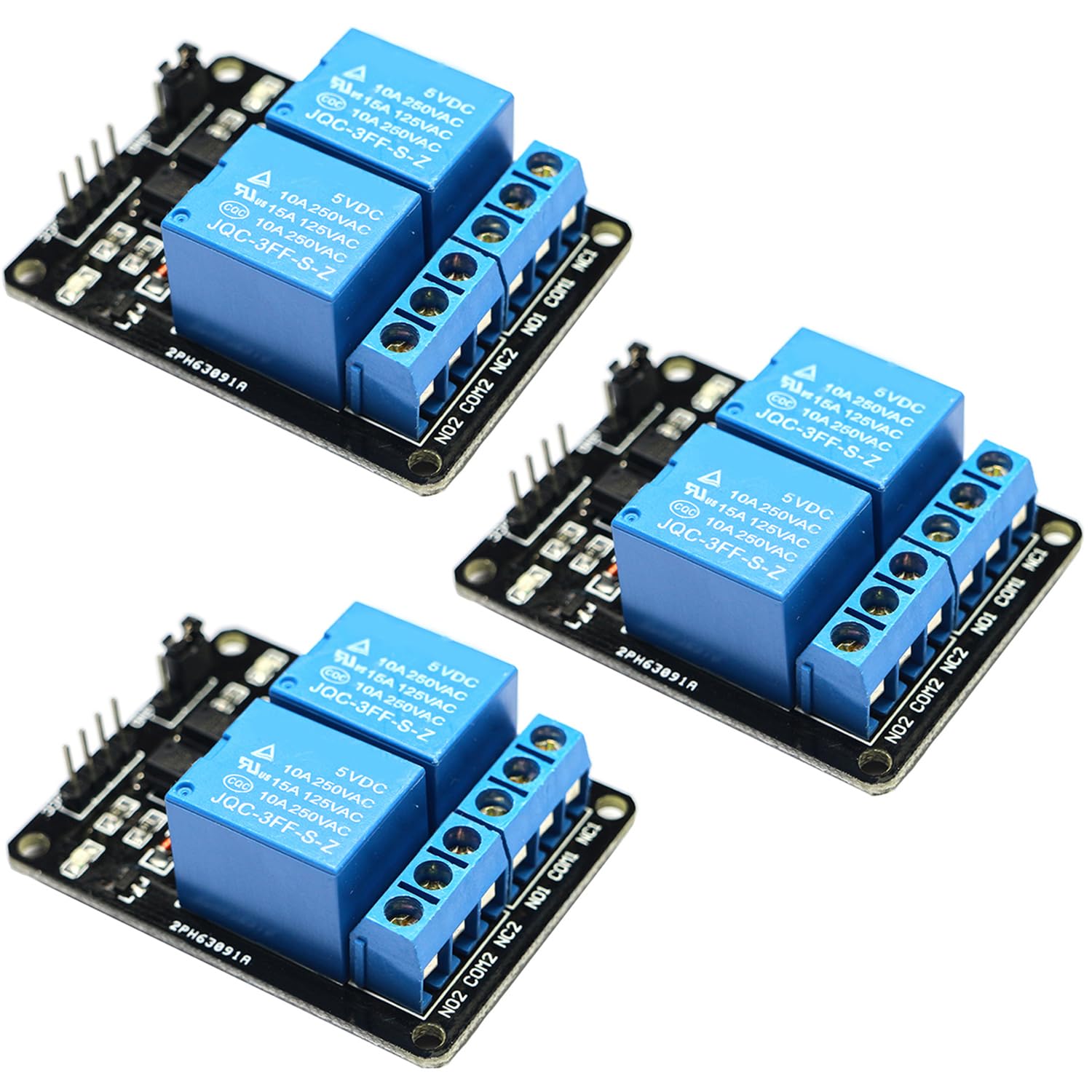 Relay Module Vc Amazon.com: AIHJCNELE 3pcs DC5V 2 Channel Relay Module with Optocoupler ...