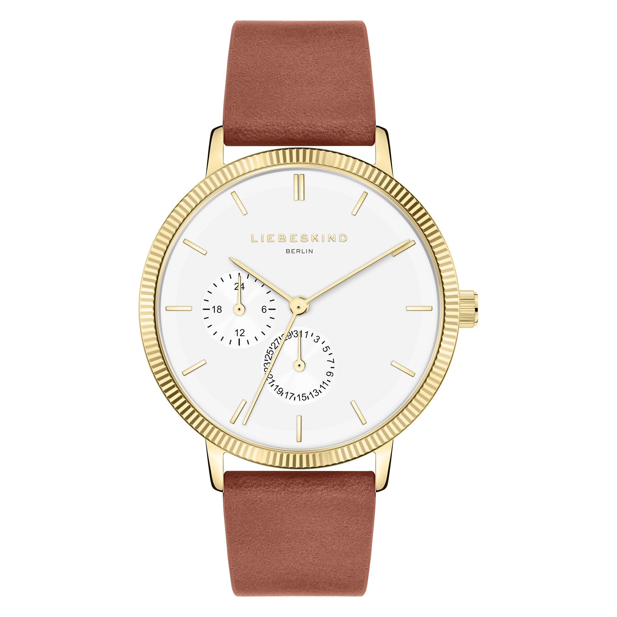 Liebeskind Berlin Multifunctional Watch LT-0309-MM IP, Gold-Brown, Strap.