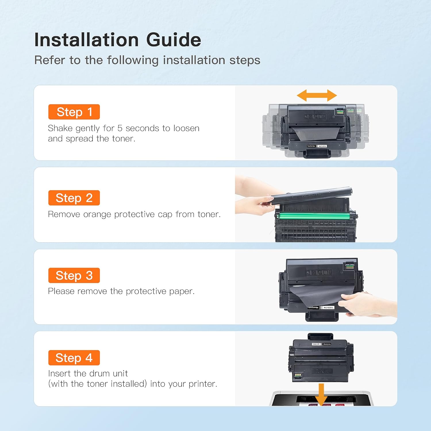 E-Z Ink Compatible Toner Cartridge Replacement for Samsung 203L 203 MLT-D203L High Yield to use with ProXpress M3370FD M3870FW M4070FR M3320ND M3820DW M4020ND (Black, 2 Pack)