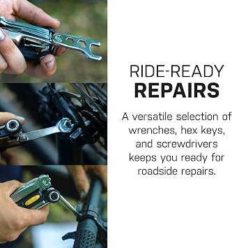 Topeak Alien II 31-Function Folding Bike Multi-Tool, Compact Two-Piece Design with Chain Tool, Tire Levers, Bottle Opener, Carry Bag, Chrome Vanadium Construction