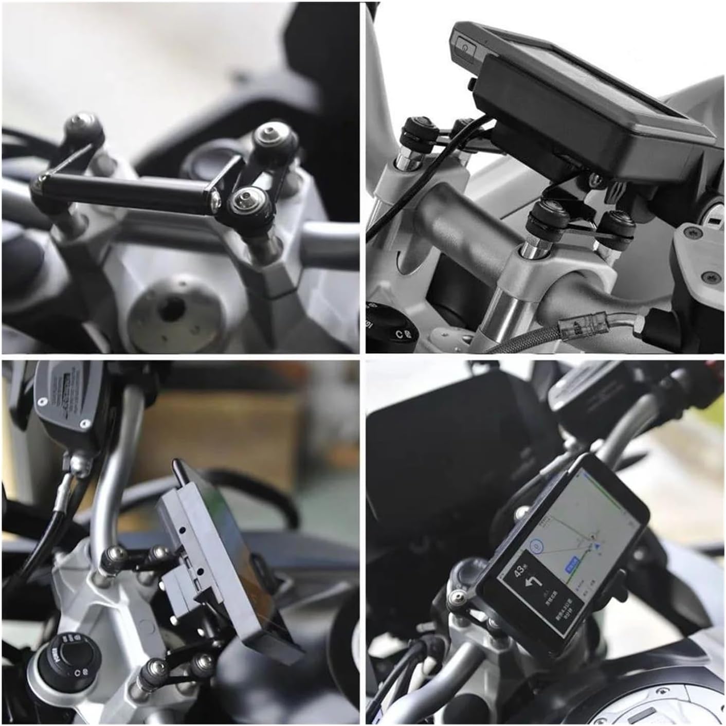 Phone GPS Navigation Bracket Holder for F900R for F900XR for F 900 R for F 900 XR 12mm Handlebar Mobile Navigation Bracket USB Charging(2)