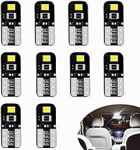 10PCS W5W 501 Wedge LED Bulbs, W5W LED Car Bulbs 6500K[White],2825 LED Car Bulbs Interior Dome Map Door Light Bulb, Error Free for Most Vehicles