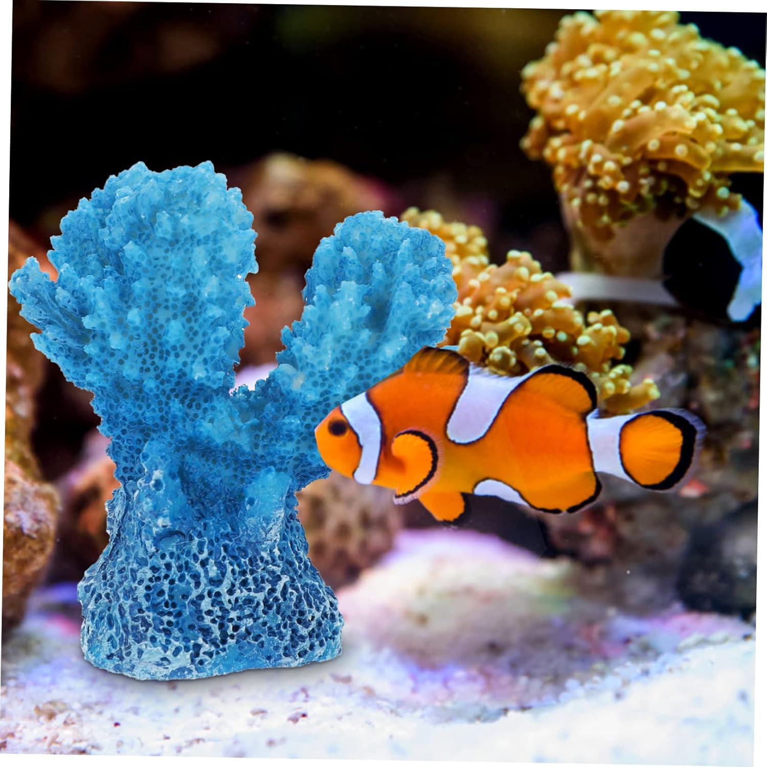 3sets Mini Coral Fish Tank Plant Aquarium Coral DIY Tank Plant Fish Tank Accessories Faux Plant Coral for Fish Tank -Resistant Artificial Plant Crushed Coral R