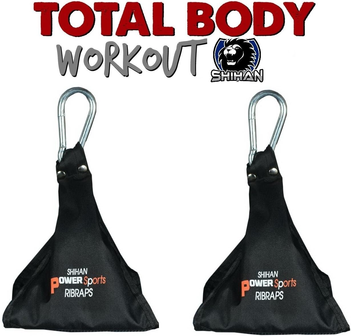 shihan power sports AB Slings Straps (RIBRAPS) Super-Heavy Duty with Snap Hooks Gym Fitness Exercise Leg Raises Abdominal Core Reverse Pull Sit Up Crunch Bar Attachment