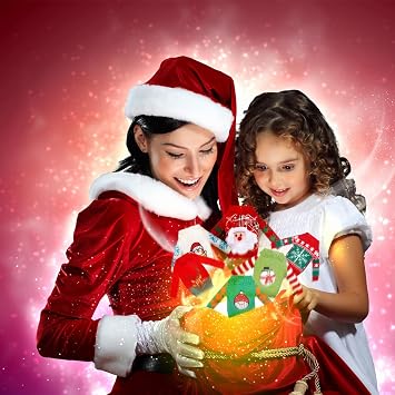 Aoriher 12 Pcs Christmas Doll Clothes Christmas Accessories Outfit Small Sweater Set Knitted Clothing Elk Xmas Santa Tree Snowflake Print Xmas Doll Accessories (Snowflake)