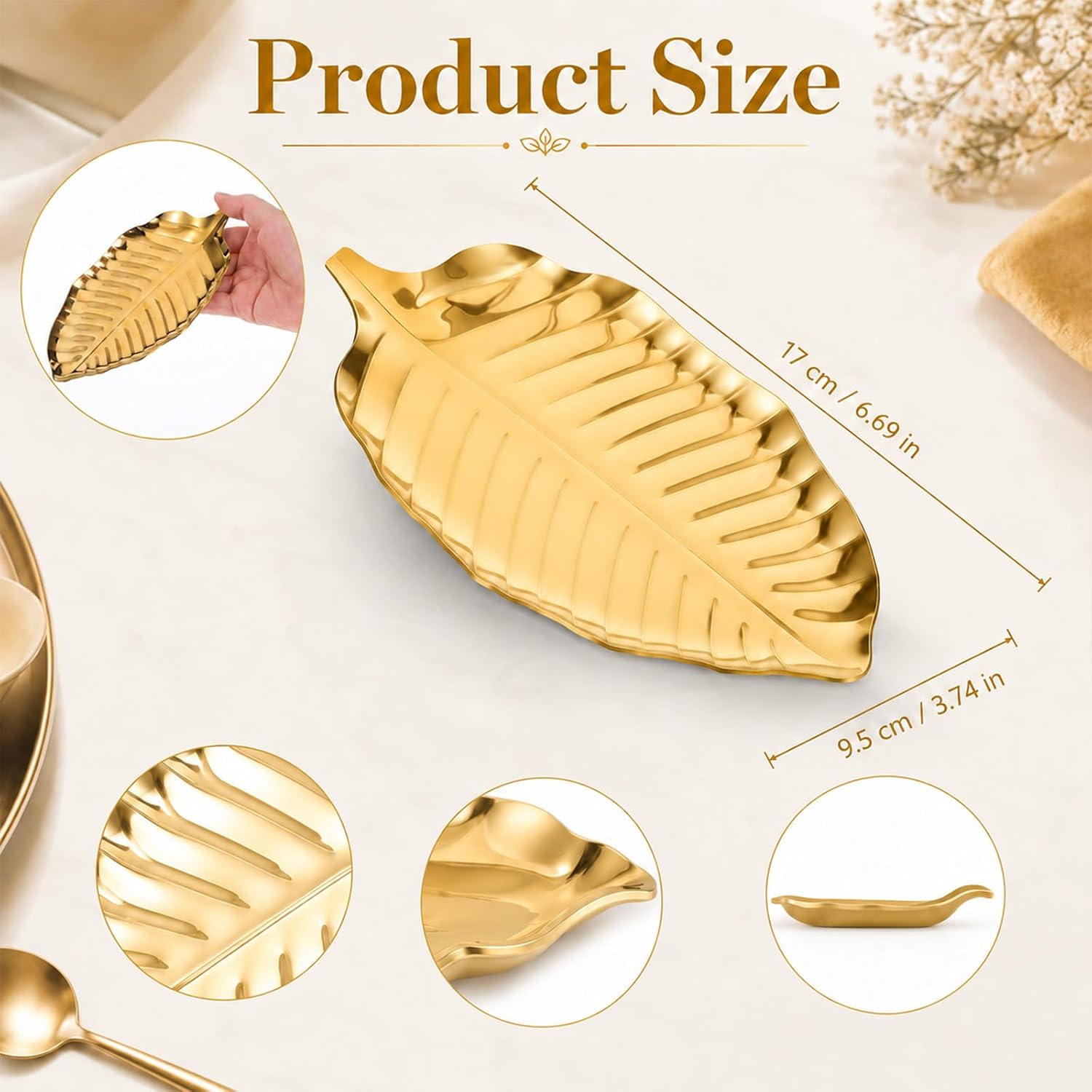 Gold Spoon Rest, Utensil Holder for Kitchen Counter and Stove Top