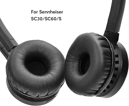 Ear Pads for SC30 / SC60 / SC75 Headsets Density Foam Earpads, Add Thickness for Sound Earmuff Noise Isolation Ear Pads