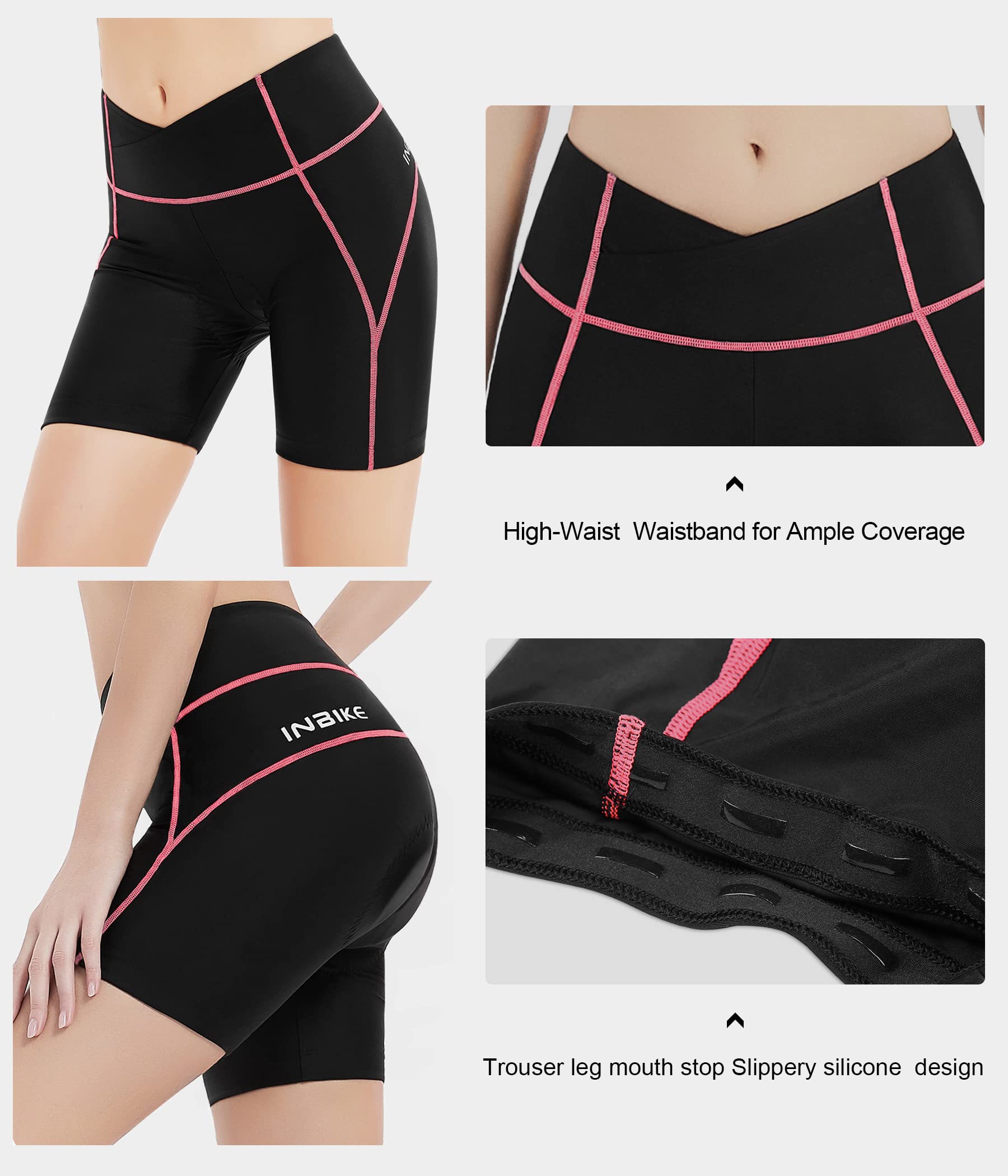 INBIKE Damska bielizna rowerowa z wyściółką 3D do jazdy na rowerze