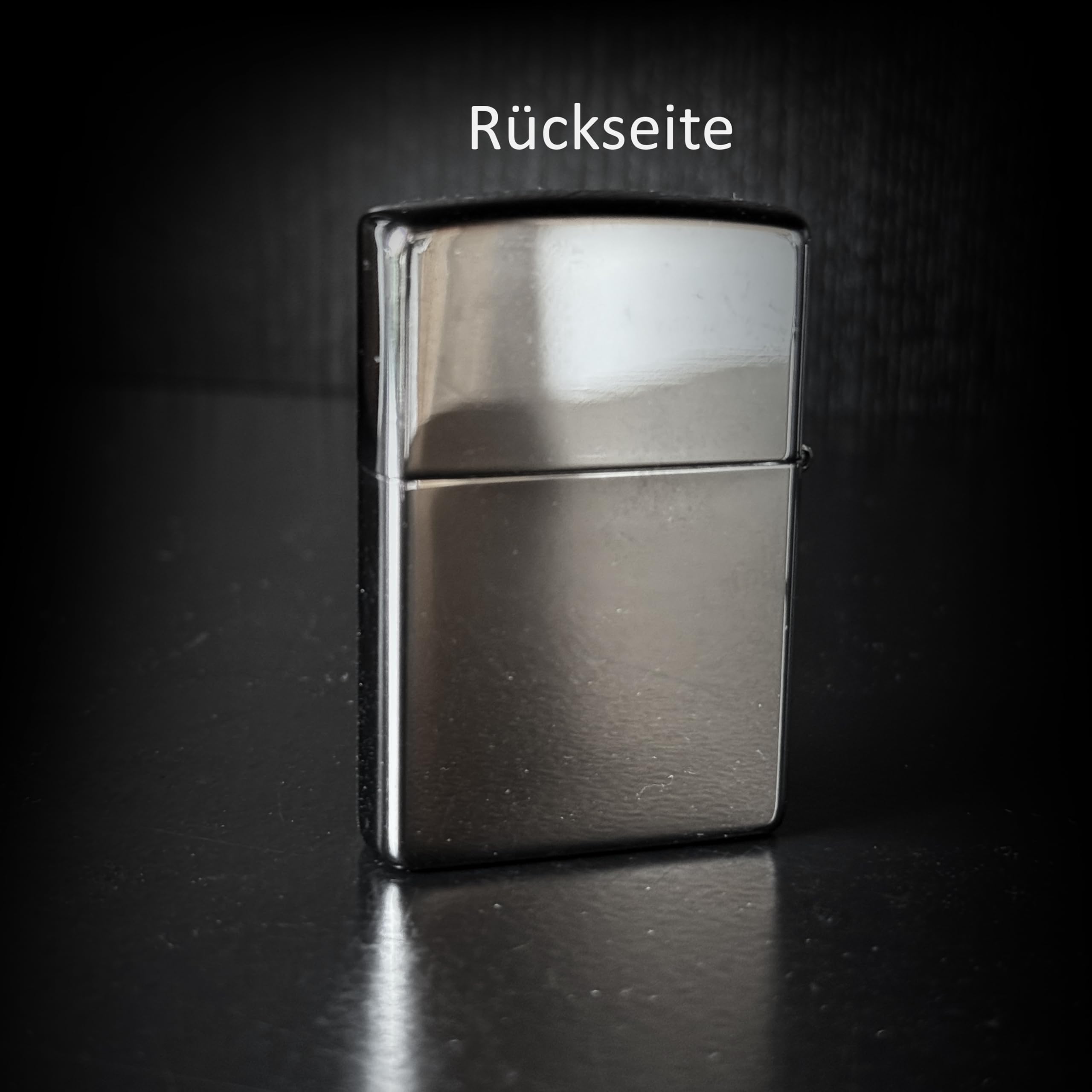 Contento | Zippo Feuerzeug mit Gravur | Personalisiertes Sturmfeuerzeug mit Foto und Text Gravur, Geschenkidee, Vatertag | Sturmfeuerzeug mit Deinem Foto und Wunschtext | Chrom Exklusives Zippo