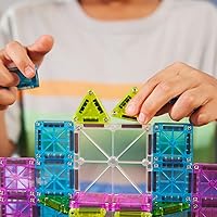 Vista 3 de Magna-Tiles microMAGS Set de Viaje Deluxe de 55 Piezas de Construcción Magnética, La Marca Original de Construcción Magnética