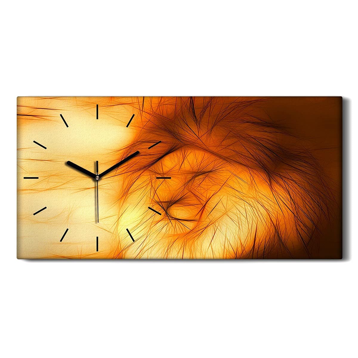 Horloge sur toile sans tic-tac mécanisme silencieux art mural salon 60x30