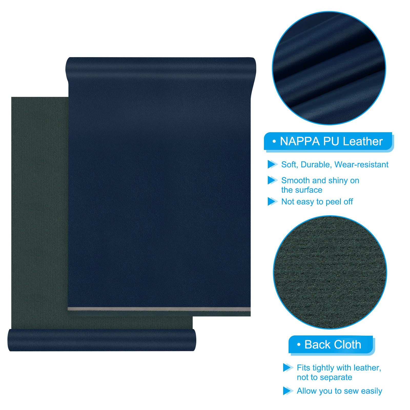 PATIKIL 54x19.7x0.03 Inch Faux Leather Sheets - Image 3