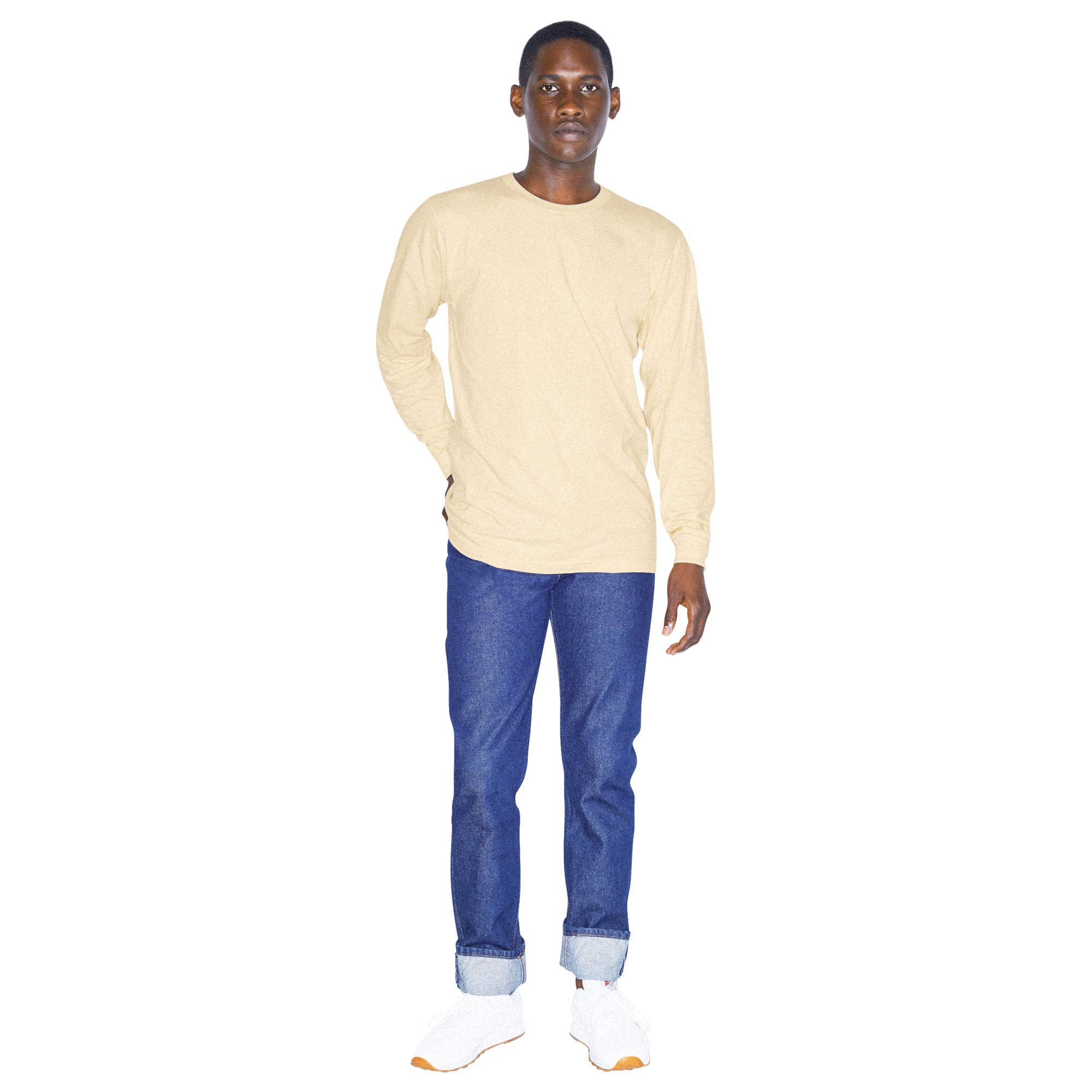 American Apparel Fine Jersey Crewneck Long Sleeve T-Shirt T-Shirt Femme (Lot de 1)
