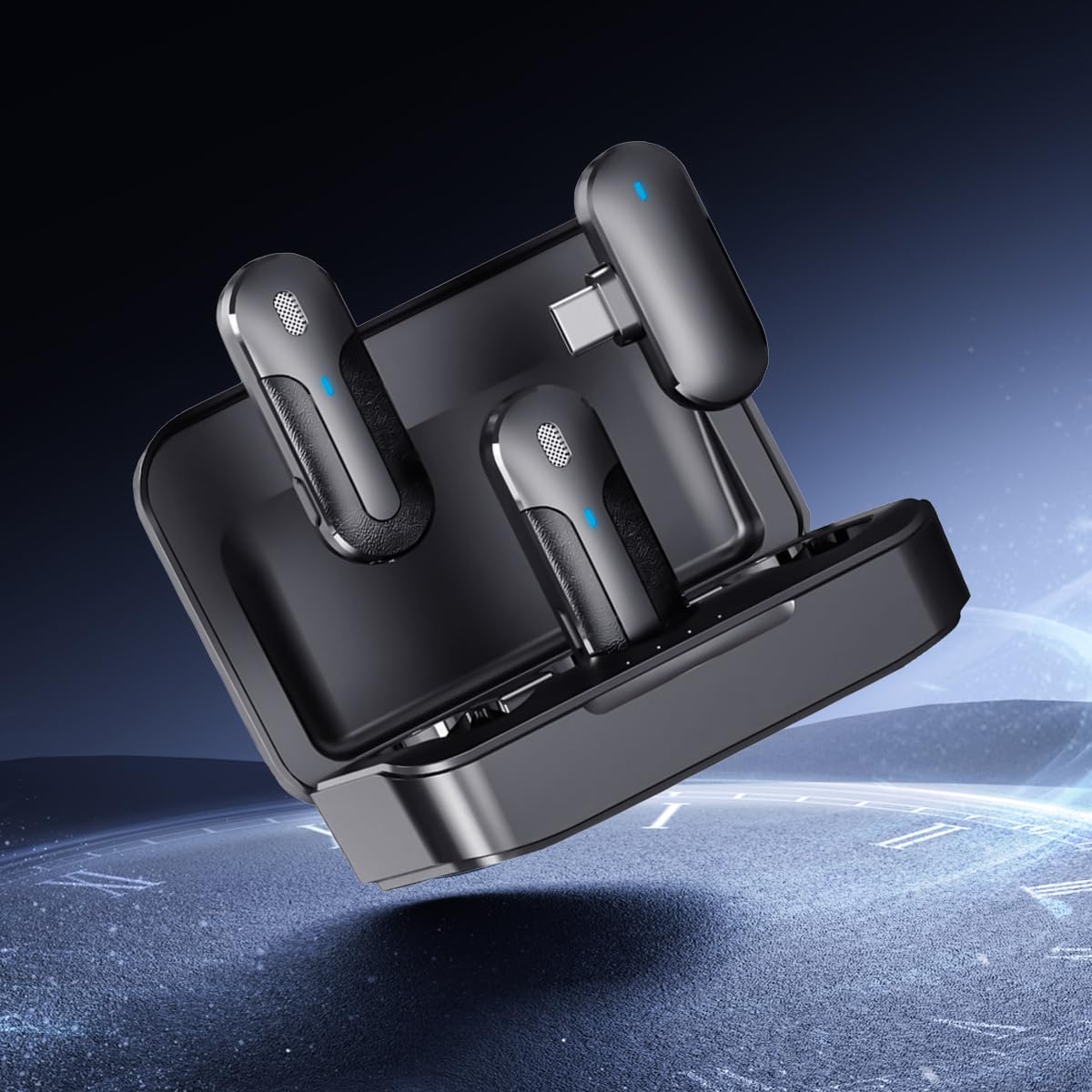 Nicear Wireless Lavalier Microphone Mini Microphone 30m Long Range Active Noise Cancellation Suitable for Live Broadcast Recording - Image 2