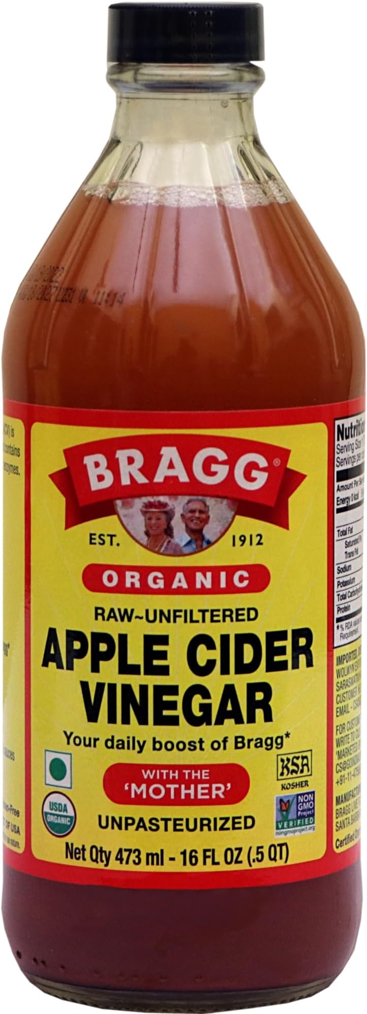 Bragg Raw Unfiltered Apple Cider Vinegar 473 ml